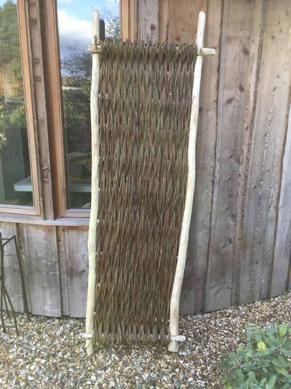 The Ash-framed, woven back door is ready to be fitted to the house.