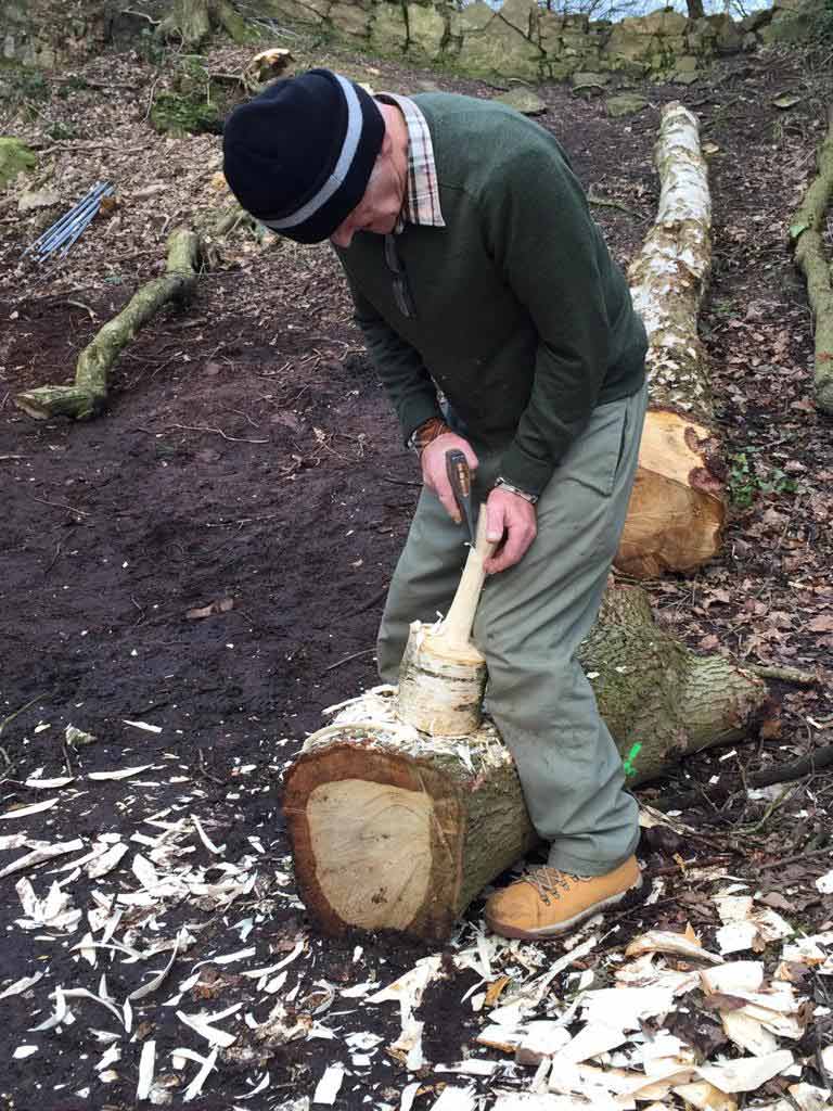 Edwin Wood making a Mallet